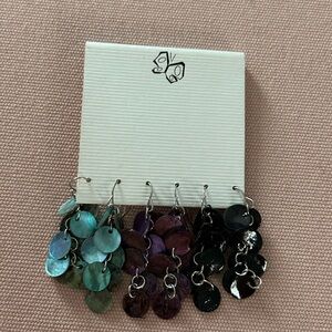 3 Pairs of Dangle Earrings (Costume Jewelry)